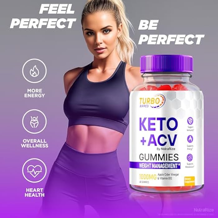 NutraRize Turbo Ripped, Turbo Ripped Keto ACV Gummies, Official Weight Loss Gummies, Apple Cider Vinegar 1000MG, All Natural ACV Gummy, Premium Keto + ACV Formula, TurboRipped Gomitas Reviews (60 Gummies) - Image 4