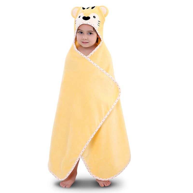 TBEZY Hooded Towel for Kids 100 Cotton Ultra Soft with Unique Animal Design Large for Infants 310 Years Tiger