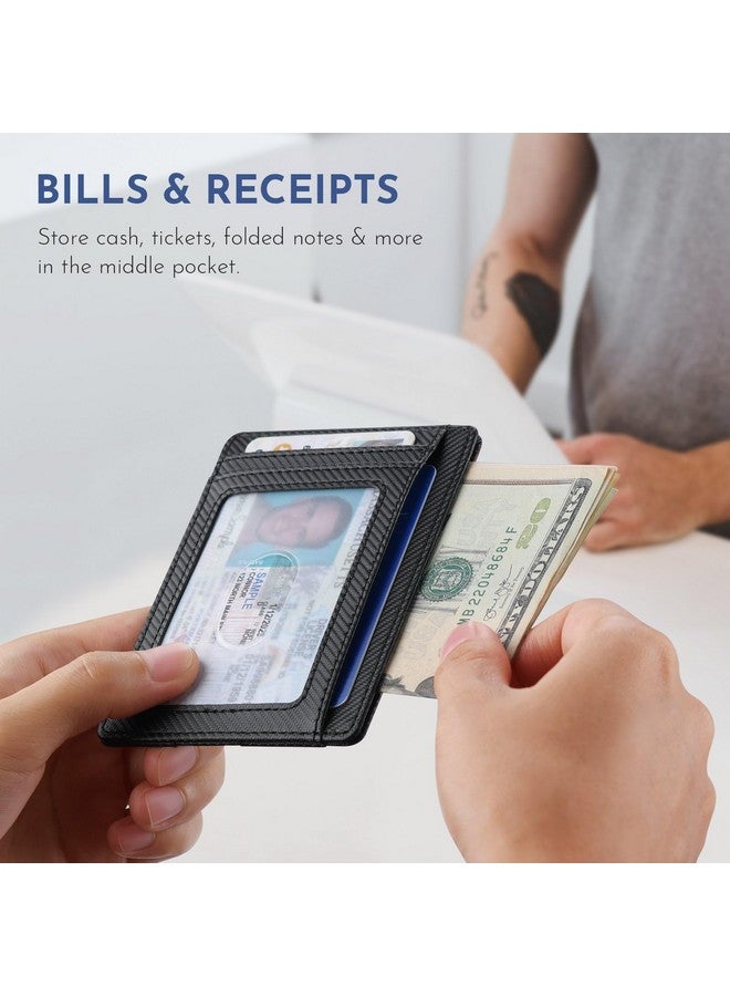 بوفواي محافظ جلدية رفيعة وبسيطة من Buffway مزودة بجيوب أمامية ومانعة لتقنية RFID للرجال والنساء - Image 5