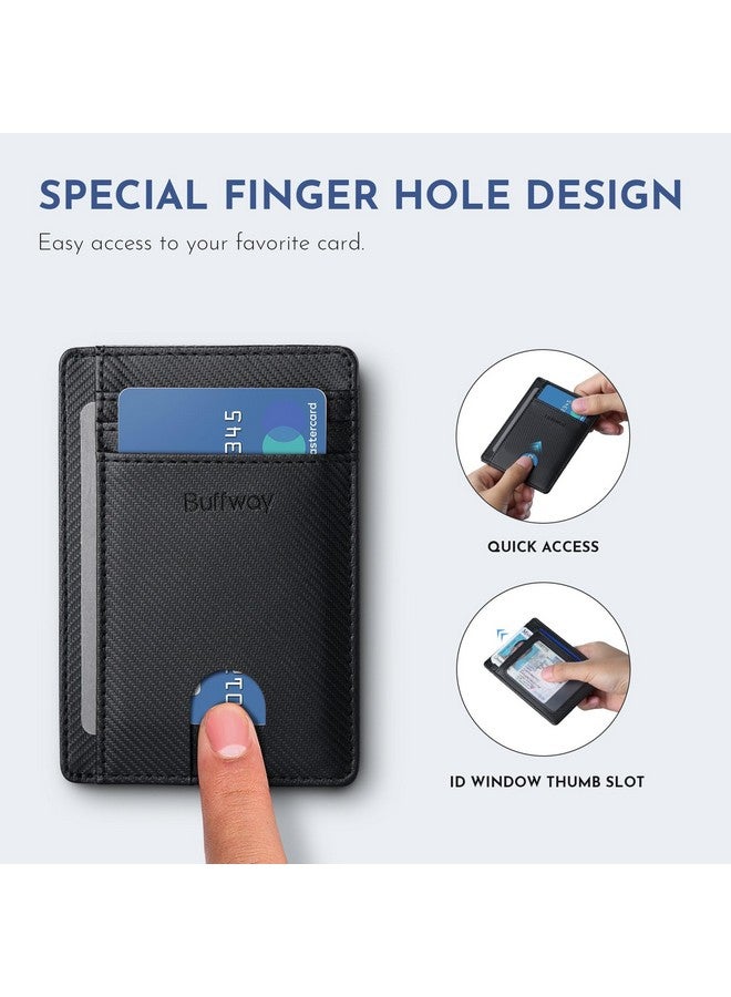 بوفواي محافظ جلدية رفيعة وبسيطة من Buffway مزودة بجيوب أمامية ومانعة لتقنية RFID للرجال والنساء - Image 4