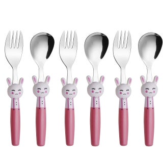 ANNOVA Kids Silverware Set 6 Pieces  Childrens Flatware Stainless Steel 6FS Rabbit - pzsku/Z1C8C446A0855F48E6939Z/45/1749490739/718aec8e-5703-406b-8945-3b1aff23fdd5