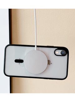 ten.tech Transparent magnetic protection case compatible with MagSafe for iPhone XR mobile phone, anti-shocks and scratches (black) Silicone back cover by Ten Tech  - Image 2