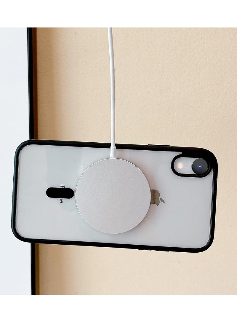 ten.tech - Transparent magnetic protection case compatible with MagSafe for iPhone XR mobile phone, anti-shocks and scratches (black) Silicone back cover by Ten Tech - Image 1