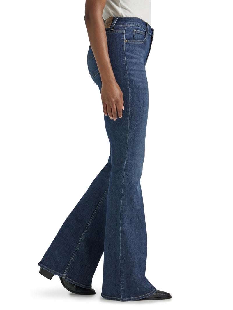 Lee Women's Legendary Mid Rise Flare Jean, Inner Strength, 2 - Image 2