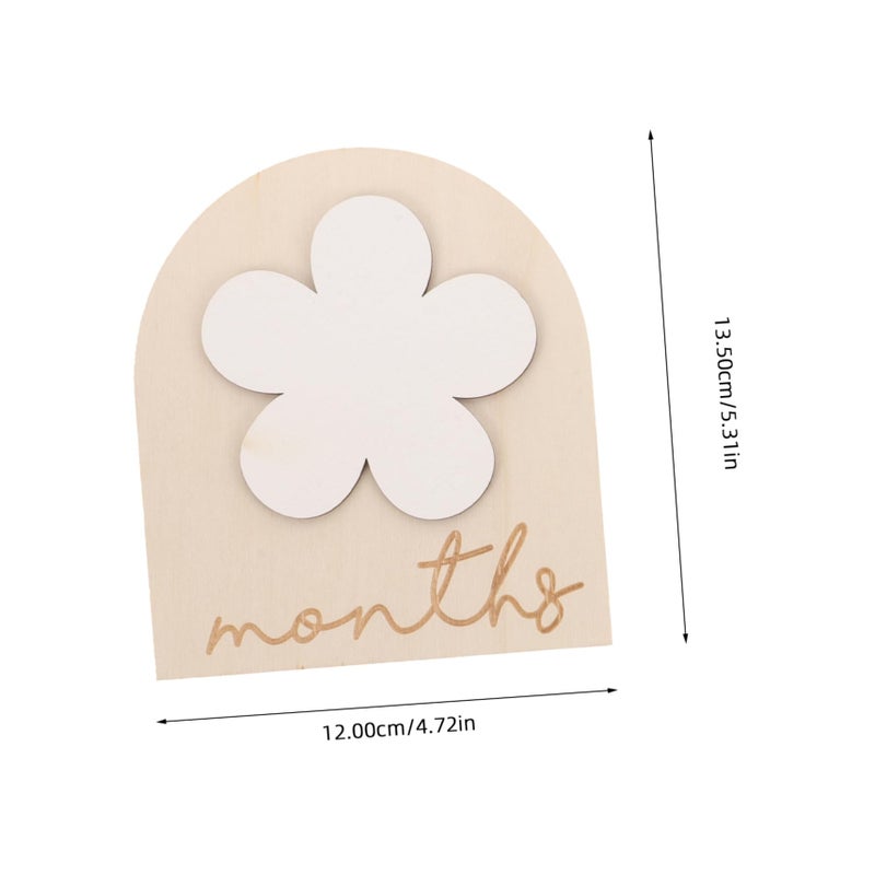 Wooden Monthly Milestone Discs With Numbers For Baby Photography And Growth Celebration - Image 3