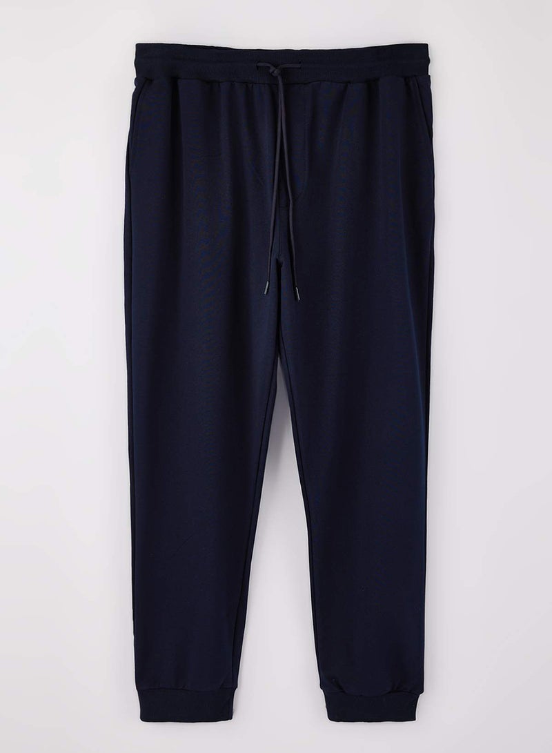 trendyol Navy Blue Plus Size Regular/Normal Fit Jogger Basic Cotton Sweatpants Tmnaw24Aj00003 - Image 2