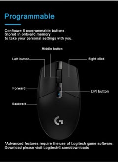 Logitech G304 Lightspeed Wireless Gaming Mouse Black  - Image 5