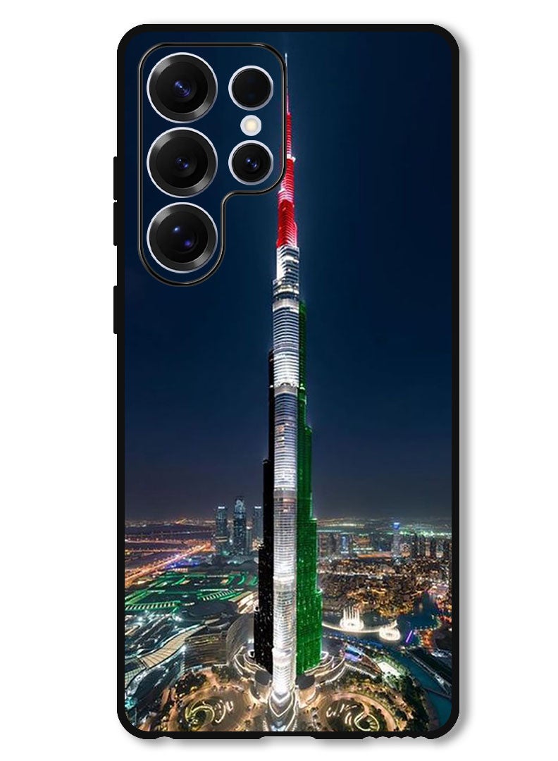 Theodor Protective Case Anti Scratch Shock Proof Bumper Cover For Samsung Galaxy S25 Ultra Burj Khalifa UAE Flag  - Image 1