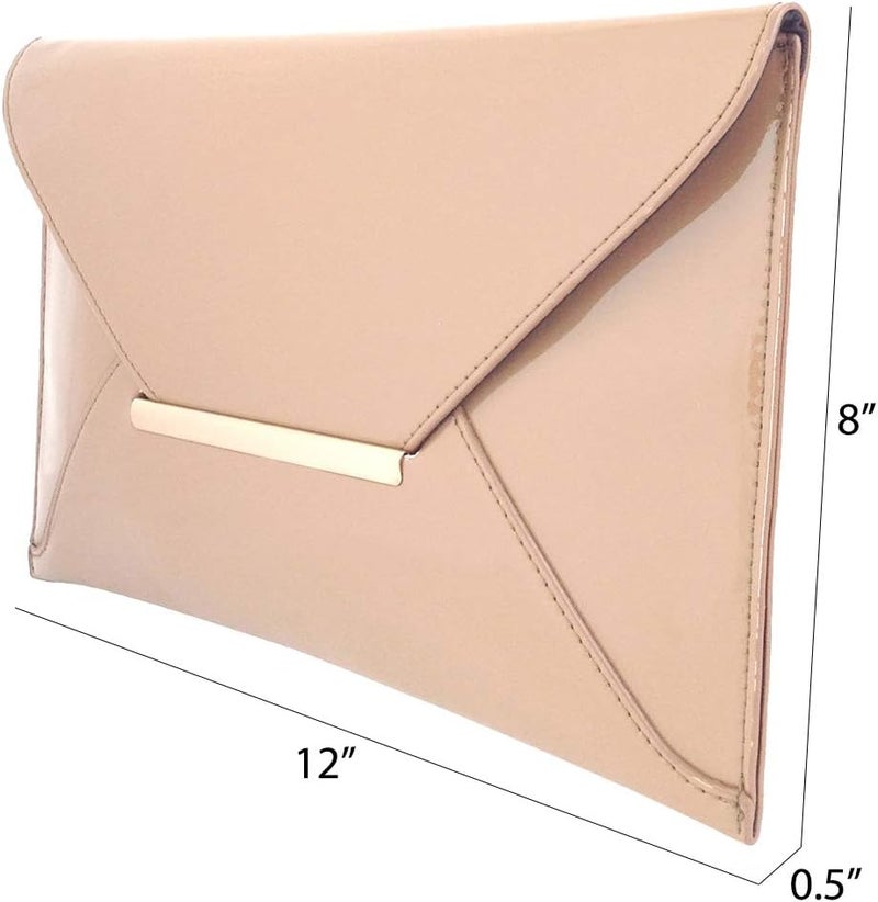 JNB Faux Patent Leather Envelope Candy Clutch Bag | Faux Patent Leather, Candy - Image 3