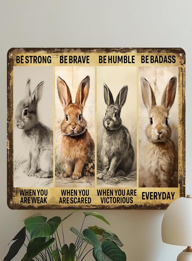 Yoecod Funny Rabbit Decor Retro Metal Tin Sign Pet Lovers - Image 3
