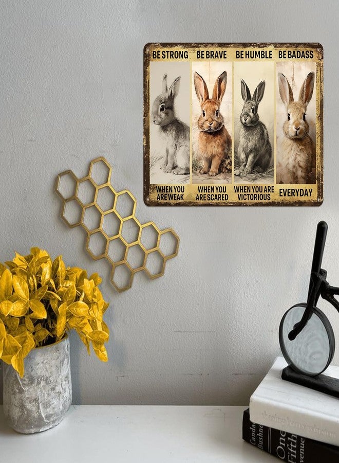 Yoecod Funny Rabbit Decor Retro Metal Tin Sign Pet Lovers - Image 4