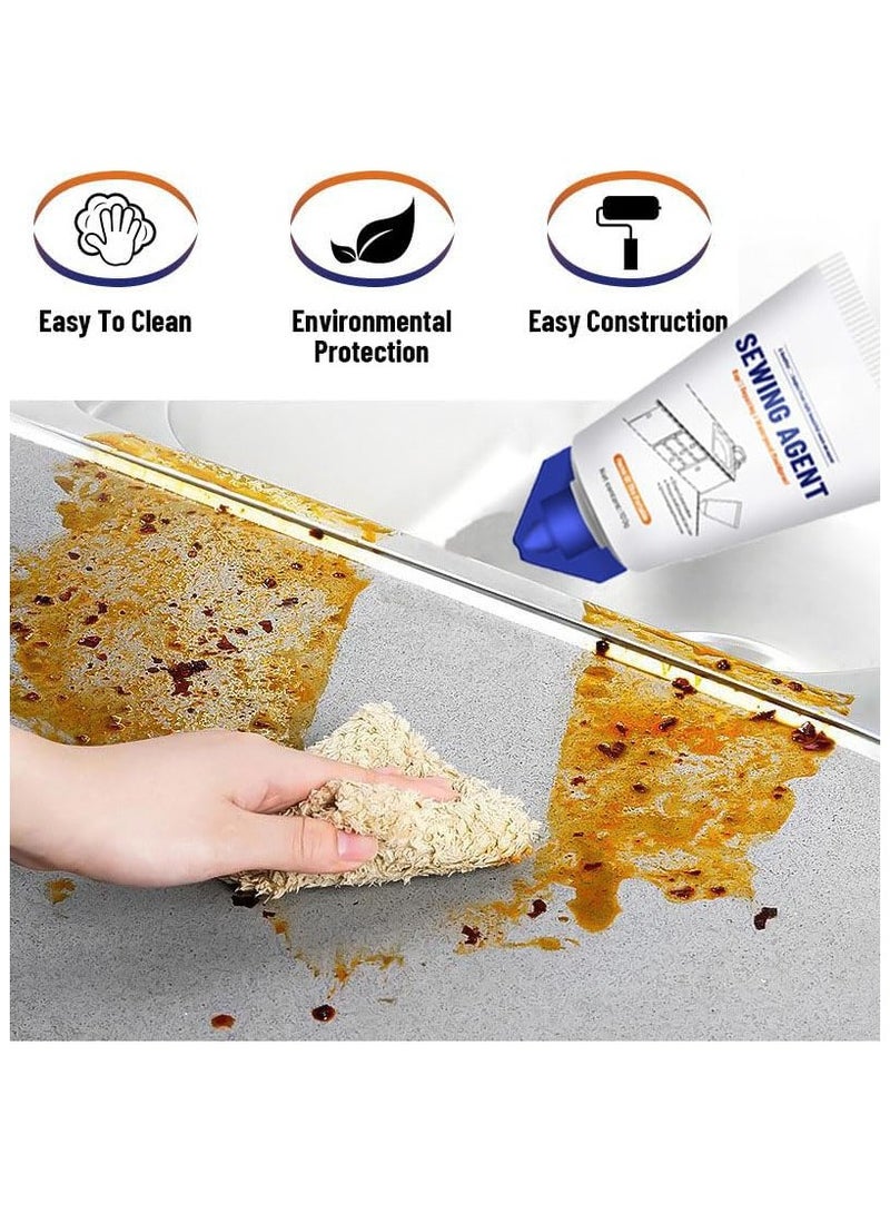 Tile Grout Paint Cement Crack Filler Grout Sealer for Shower Tile Floor Tile and More Complete Solution for Filling Cracks and Gaps in Tile Surfaces Easy and Safe to Use White - Image 4