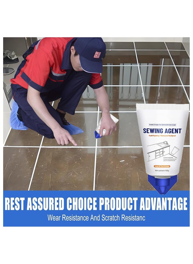 Tile Grout Paint Cement Crack Filler Grout Sealer for Shower Tile Floor Tile and More Complete Solution for Filling Cracks and Gaps in Tile Surfaces Easy and Safe to Use White - Image 5