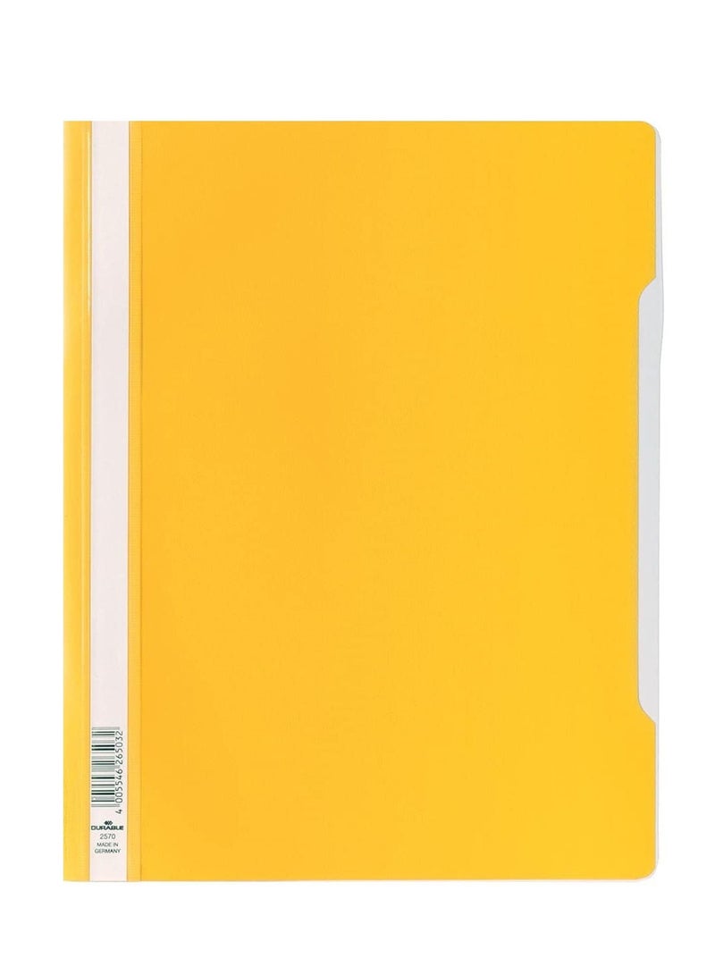 Durable مجموعة 10 قطع من المجلدات الشفافة باللون الأصفر - Image 2