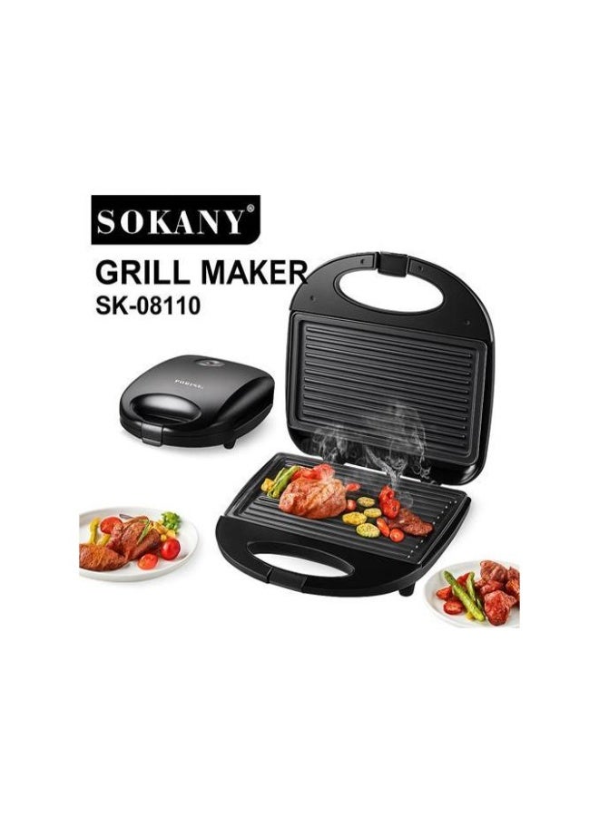 سوكاني شواية وصانعة سندويشات سوكاني بمصباح LED غير لاصق 800 واط SK-08110 - Image 3