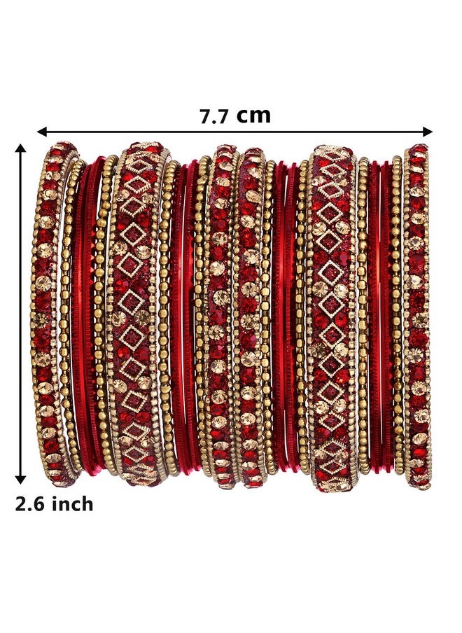 Ethnic Colorful Metal Bangles Chudha Set Stone Studded Bangle Set Indian Wedding Wear Fashion Jewelry For Women & Girls - pzsku/Z1C8CC0311998EB709794Z/45/_/1714989437/08816b51-fabf-4e05-b34c-beaede290075