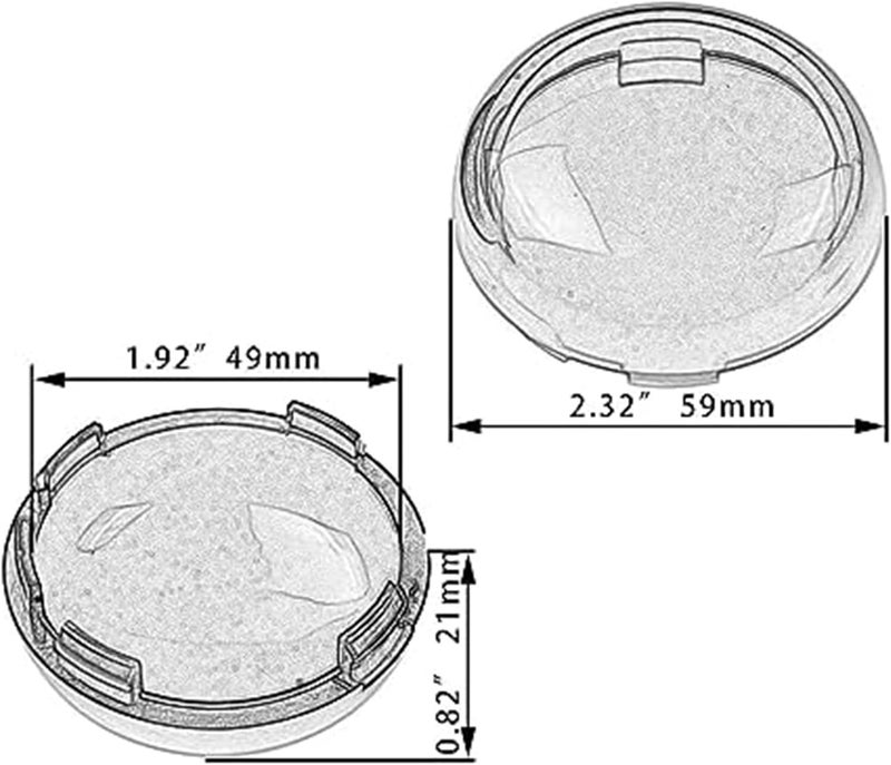 Vuzmode Motorcycle Turn Signal Lens Covers - 4PCS Clear - Image 3