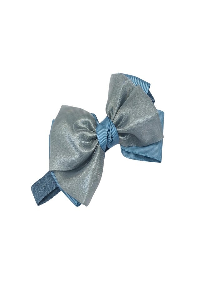 Fairytale Big Bow Headband Hair band Satin Large Bow Hair Accessories For Girls, Kids. (Grey, Standard) - Image 2