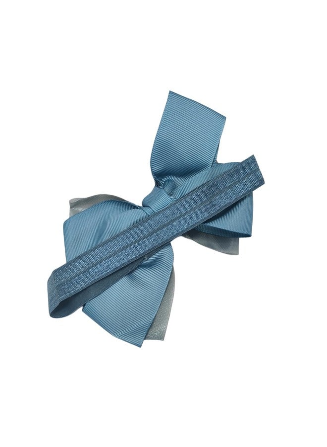 Fairytale Big Bow Headband Hair band Satin Large Bow Hair Accessories For Girls, Kids. (Grey, Standard) - Image 3