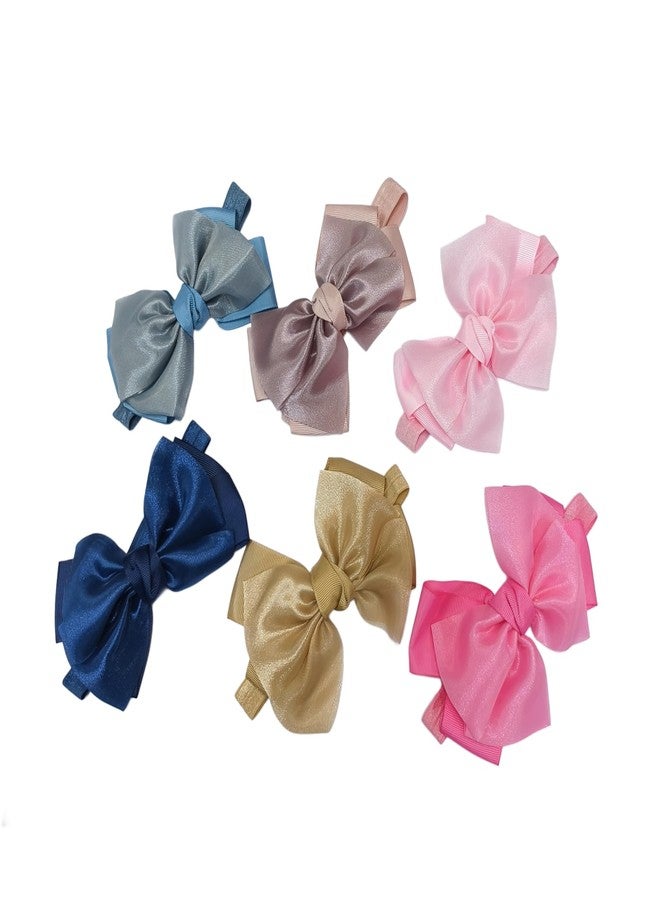 Fairytale Big Bow Headband Hair band Satin Large Bow Hair Accessories For Girls, Kids. (Grey, Standard) - Image 4