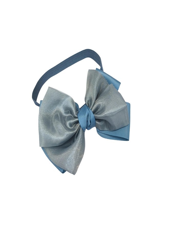Fairytale Big Bow Headband Hair band Satin Large Bow Hair Accessories For Girls, Kids. (Grey, Standard) - Image 1