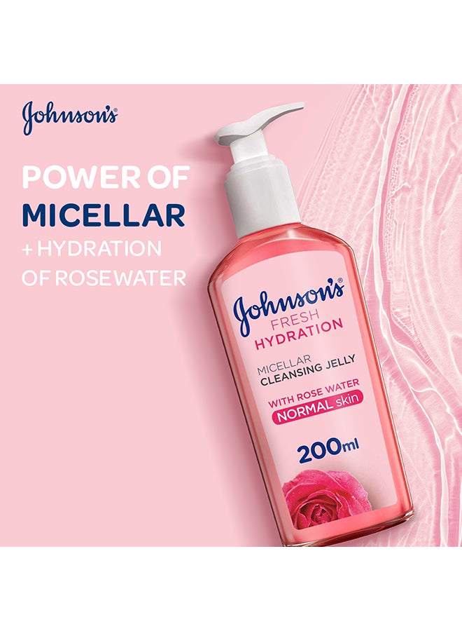 Johnson's Face Cleanser Fresh Hydration Micellar Cleansing Jelly For Normal Skin - Image 2