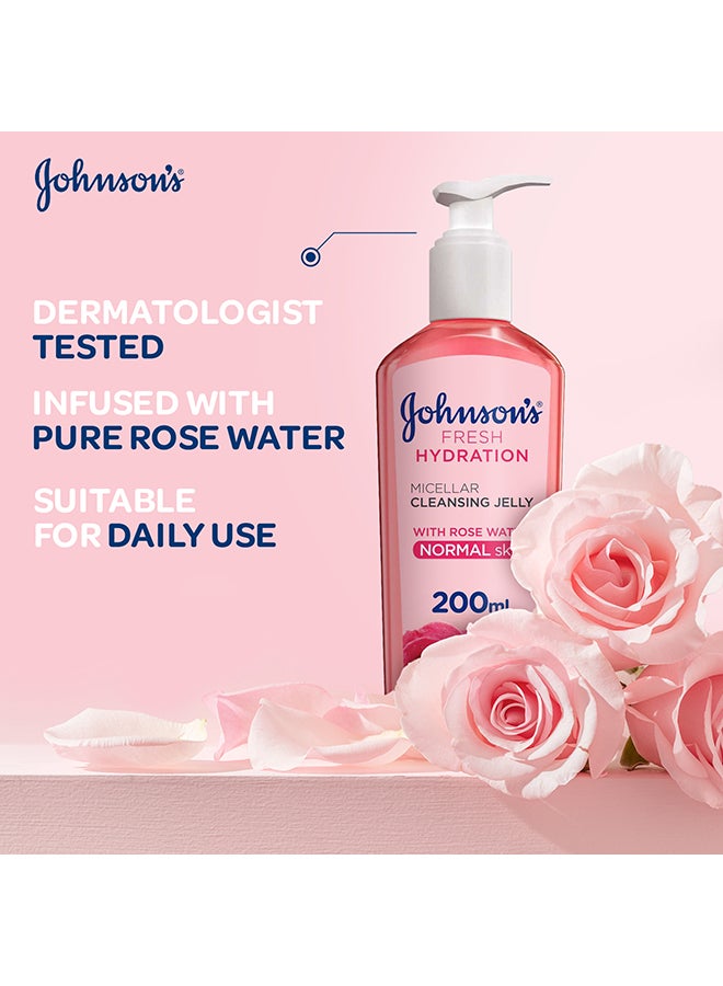 Johnson's Face Cleanser Fresh Hydration Micellar Cleansing Jelly For Normal Skin - Image 3