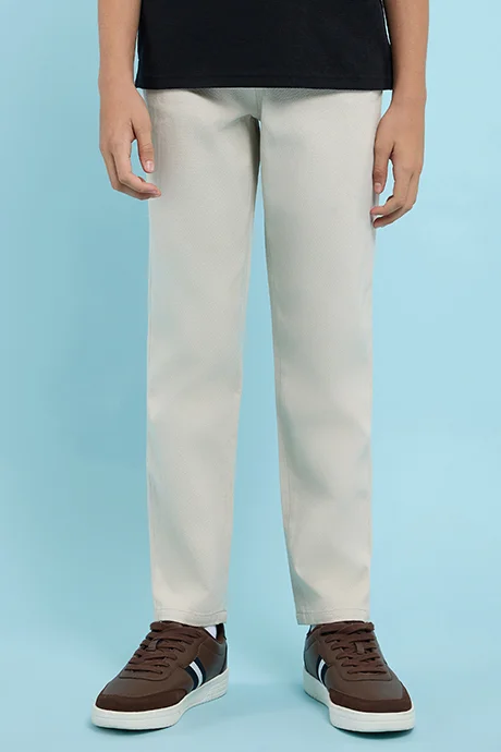 R&b Solid Trousers with Button Closure