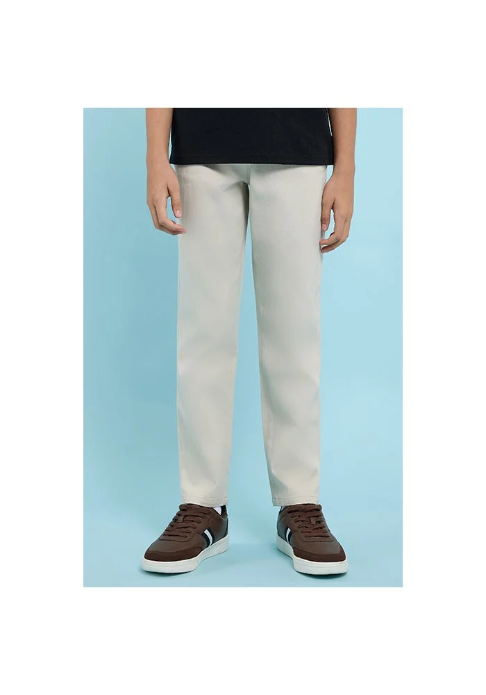 R&b Solid Trousers with Button Closure