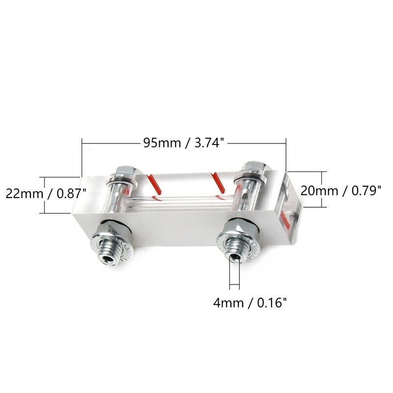 Othmro 1Pcs XYW-60 Flowmeter Acrylic Plexiglass Level Gauge Oil, Water, Liquid Level Display Flowmeters for Machinery, Power, Metallurgy, Shipping, Construction - Image 3