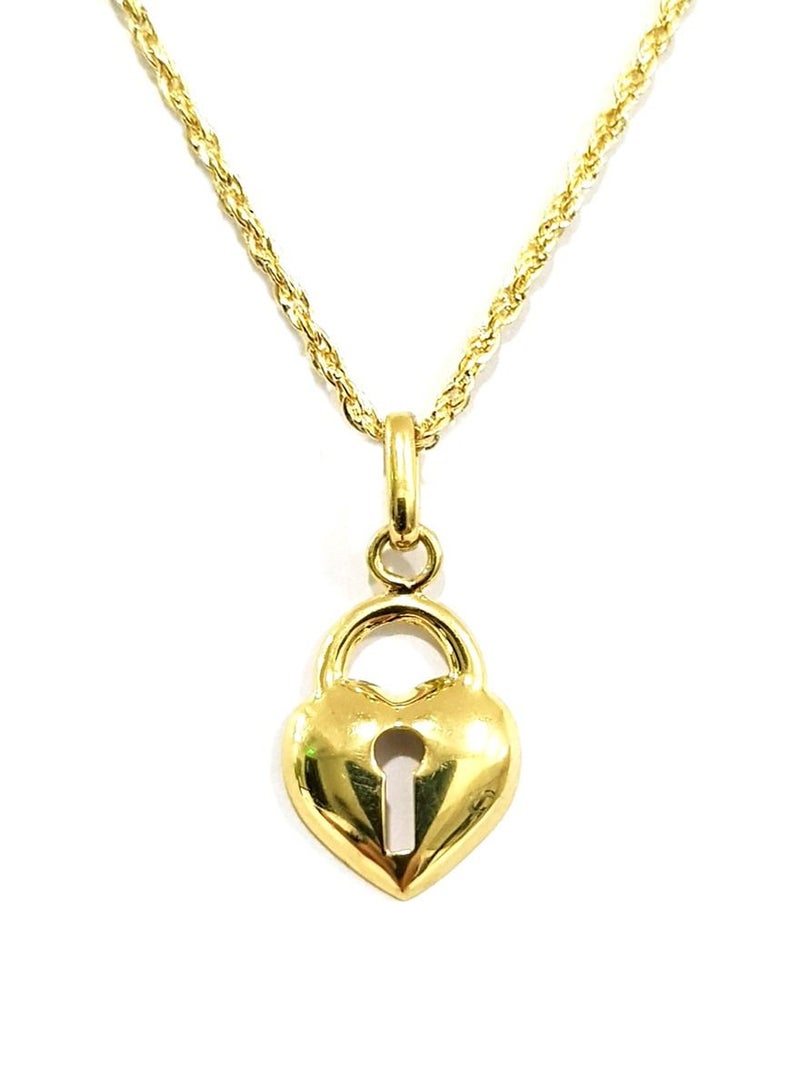 Hamsa.ae 18K Pure Gold Heart Design Necklace - Image 1