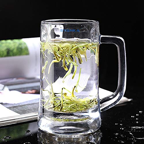 SYANKA Italian Premium Heavy Bottom Beer Mugs Set of 2, Transparent, 400 ML, Premium Beer Glass, Perfect for Gift - Image 2
