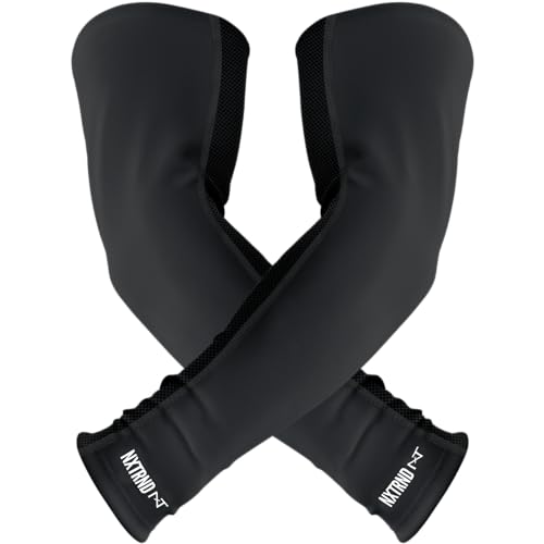 NXT NXTRND Nxtrnd Air-TEK , Breathable Football, Compression Arm Sleeves for Men, Sold as a Pair (Medium, Black) - Image 1