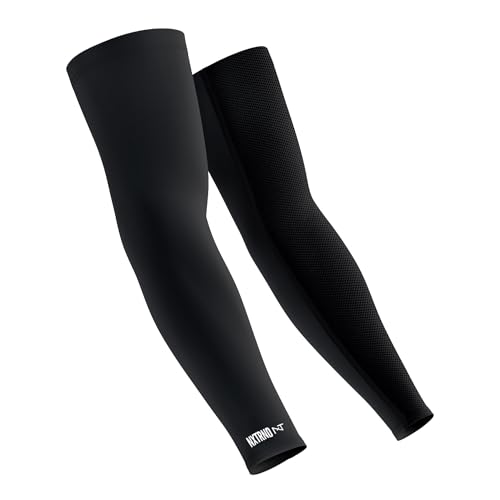 NXT NXTRND Nxtrnd Air-TEK , Breathable Football, Compression Arm Sleeves for Men, Sold as a Pair (Medium, Black) - Image 4