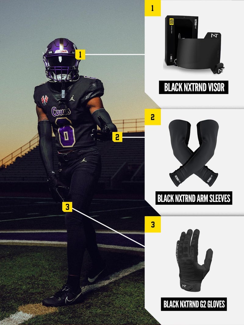 NXT NXTRND Nxtrnd Air-TEK , Breathable Football, Compression Arm Sleeves for Men, Sold as a Pair (Medium, Black) - Image 5