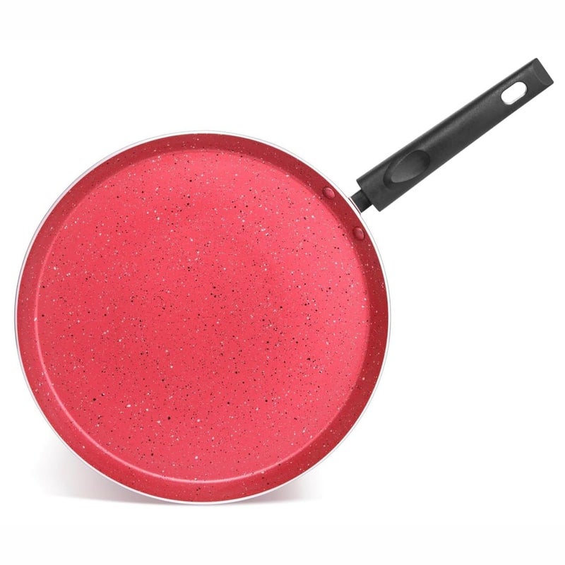 KN ENTERPRISE KN Non Stick Frying pan nonstick Pizza pan dosa pan Ceramic pan for Cooking Omelette pan Induction Base Maroon - Image 1
