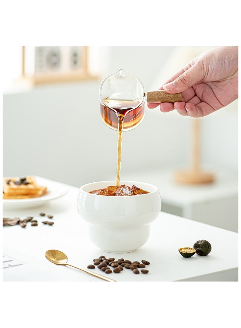 آنا 380 مل  قهوة سيراميك مبتكر بفتحة عريضة لتقنية اللاتيه، كأس قهوة رائع لشراب القهوة - Image 3