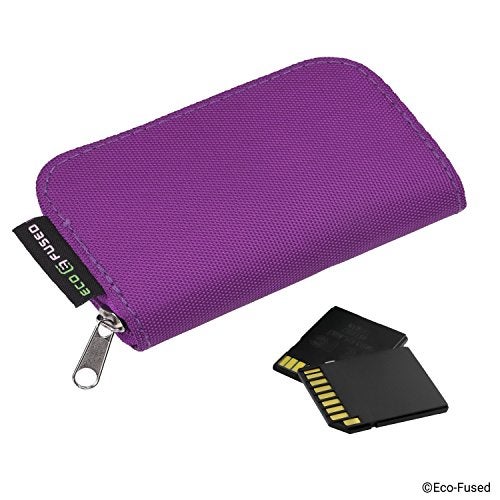Eco-Fused Memory Card Case - Fits up to 22x SD, SDHC, Micro SD, Mini SD and 4X CF - Holder with 22 Slots (Purple & Grey / 22 Slots - 2 Pack) - Image 4