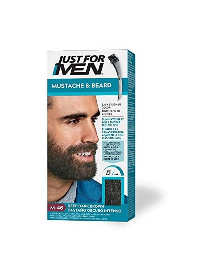 Just For Men تلوين اللحية والشارب مع فرشاة تتضمن لون بني داكن M46  - Image 1