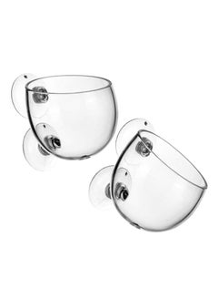 SYOSI Plant Pot Aquarium Decor, Aquatic Plant Cup with 2 Suction Cup, Crystal Glass Pot for Fish Tank, 2pcs  - Image 1