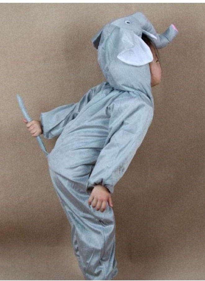 Brain Giggles Brain Giggles Elephant Animal Plush Costume Design Carnival Party Jumpsuit for Kids Boys and Girls Medium  - Image 4