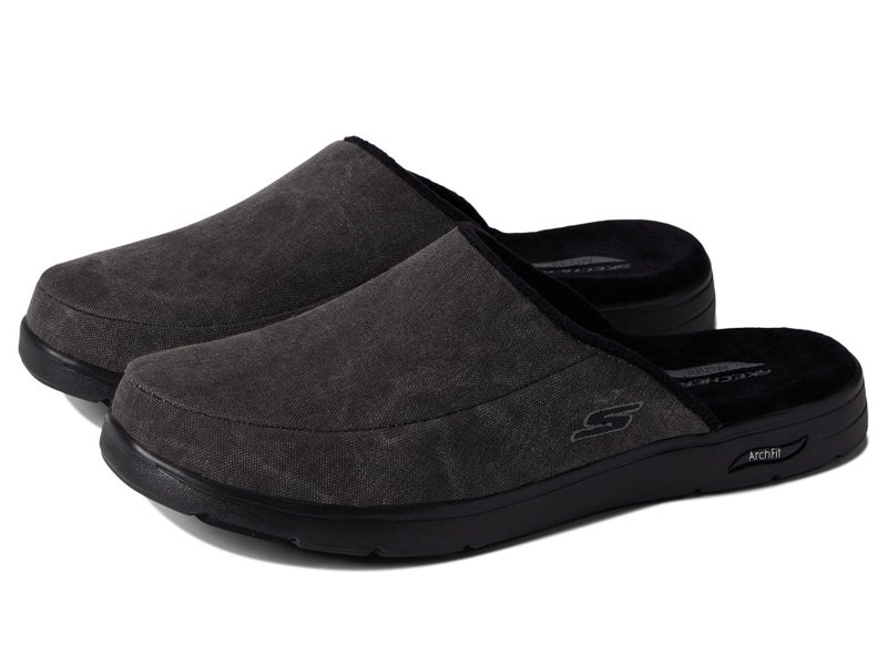 SKECHERS حذاء سكيشرز للرجال من نوع جووك آرتش فيت - حذاء منزلي مريح للداخل والخارج، أسود، 8 - Image 3