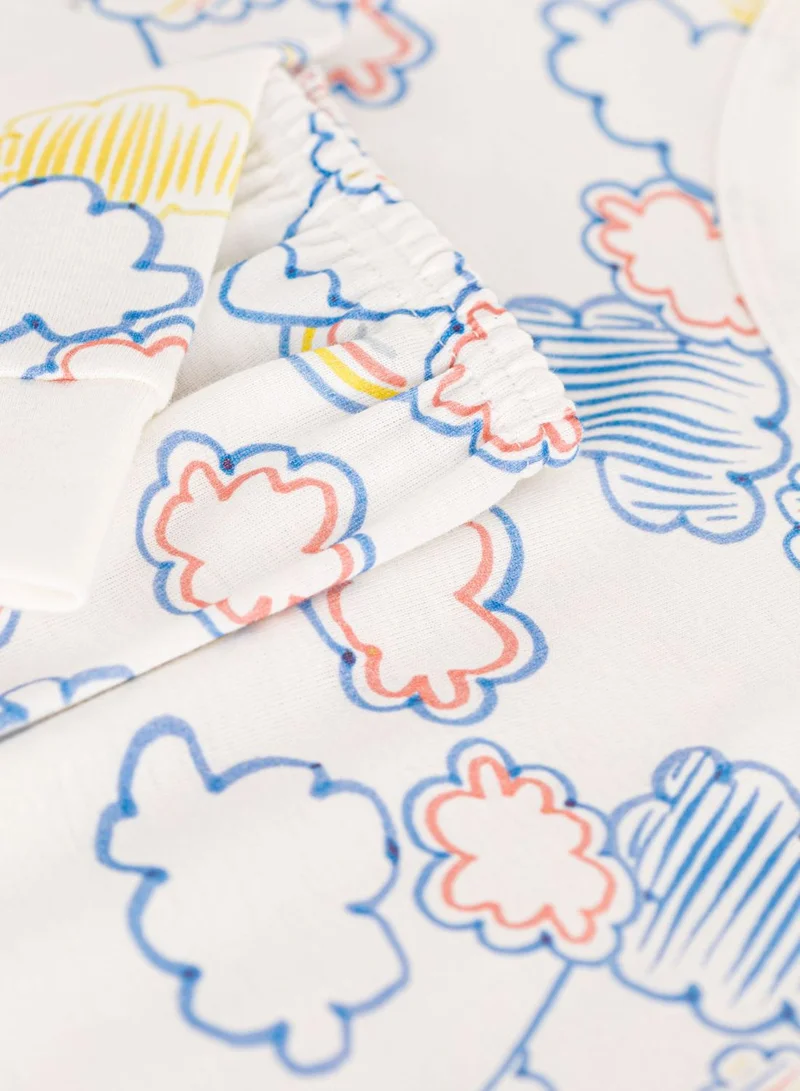 Petit Bateau Kids Pritned Pyjama Set