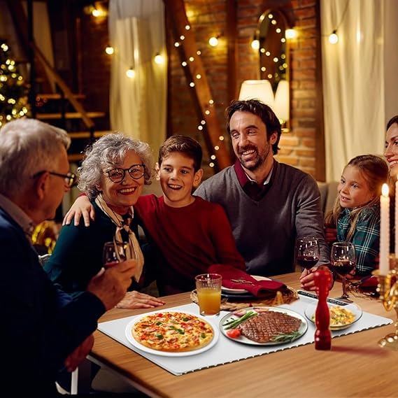 SHOPECOM سخان طعام كهربائي من شوبكوم مع 3 إعدادات حرارة طاولة طعام قابلة للطي ومحمولة لوح تسخين طعام كهربائي لتسخين الأطباق طاولة طعام للمطبخ - Image 5