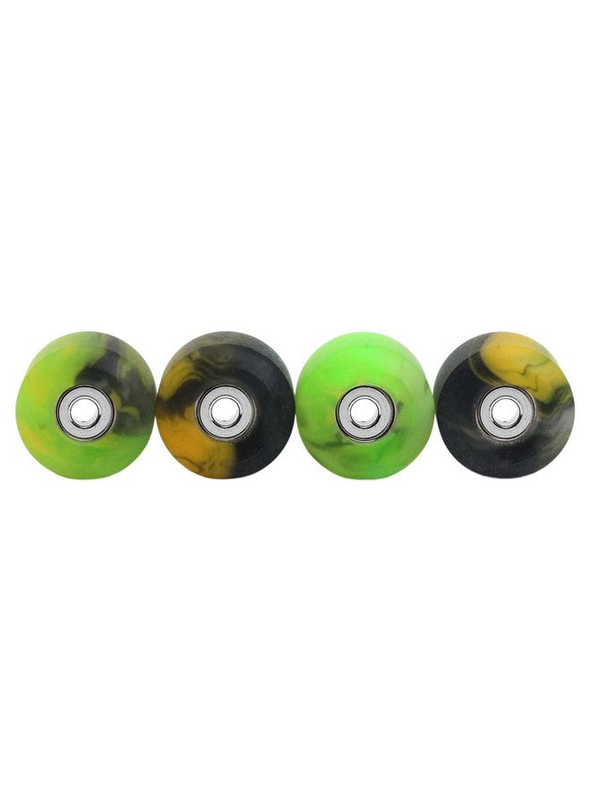 Teak Tuning Apex 61D Urethane Fingerboard Wheels New Street Shape 7.7Mm Diameter Ultra Spin Bearings Made In The Usa "Spooky Swirl" Colorway  - Image 4