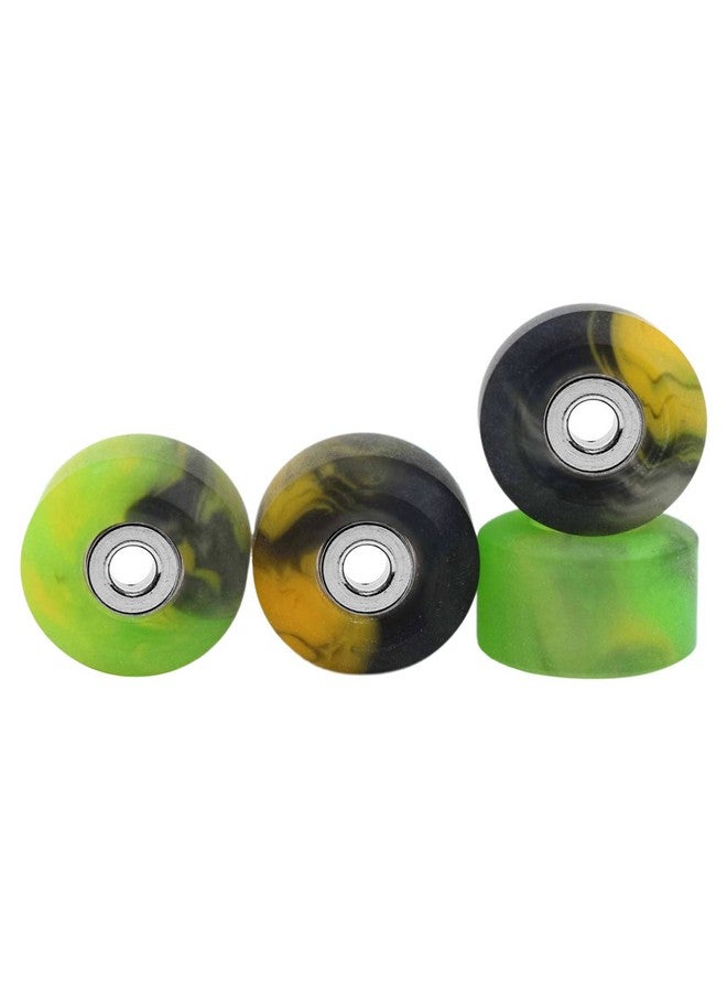 Teak Tuning Apex 61D Urethane Fingerboard Wheels New Street Shape 7.7Mm Diameter Ultra Spin Bearings Made In The Usa "Spooky Swirl" Colorway  - Image 1
