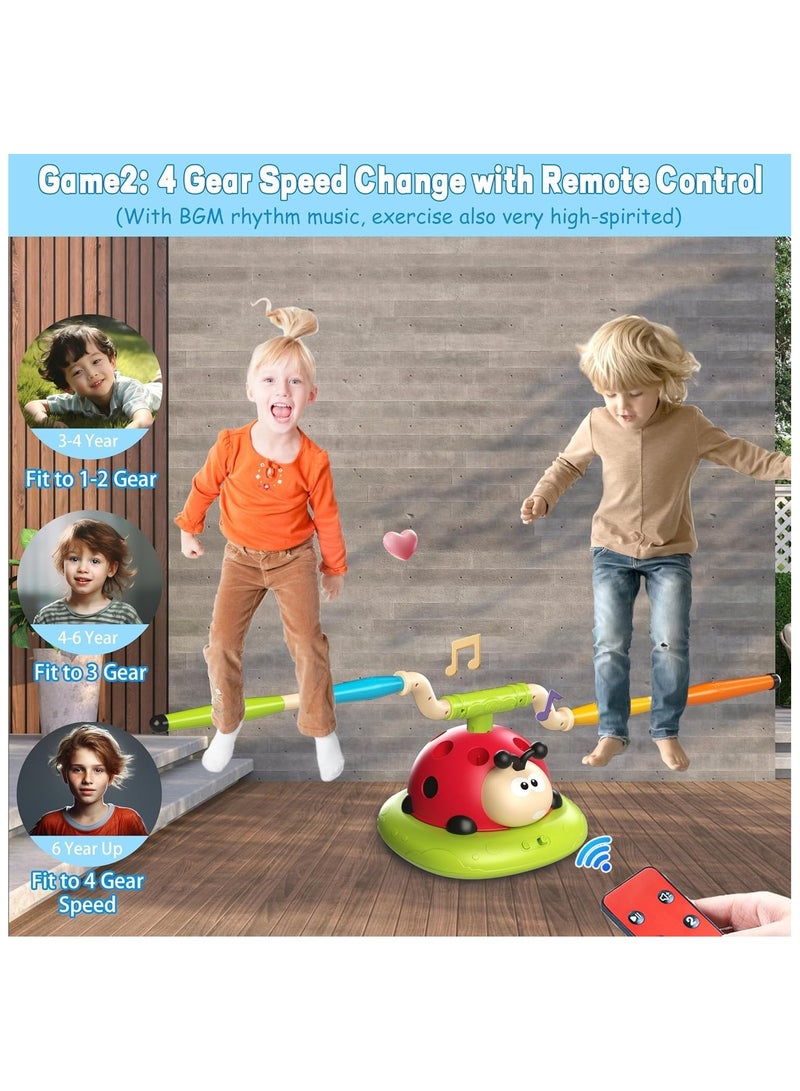 M.A&F's 3 in 1 Musical Jump, Toss Ring Game Toy and Stomping Launch Rocket Launcher for Kids Outdoor Toys with Remote Control, Indoor Outside Toys for Kids Ages 4-8 Toys for Ages 5-7 8-13 Kids Gifts - Image 4