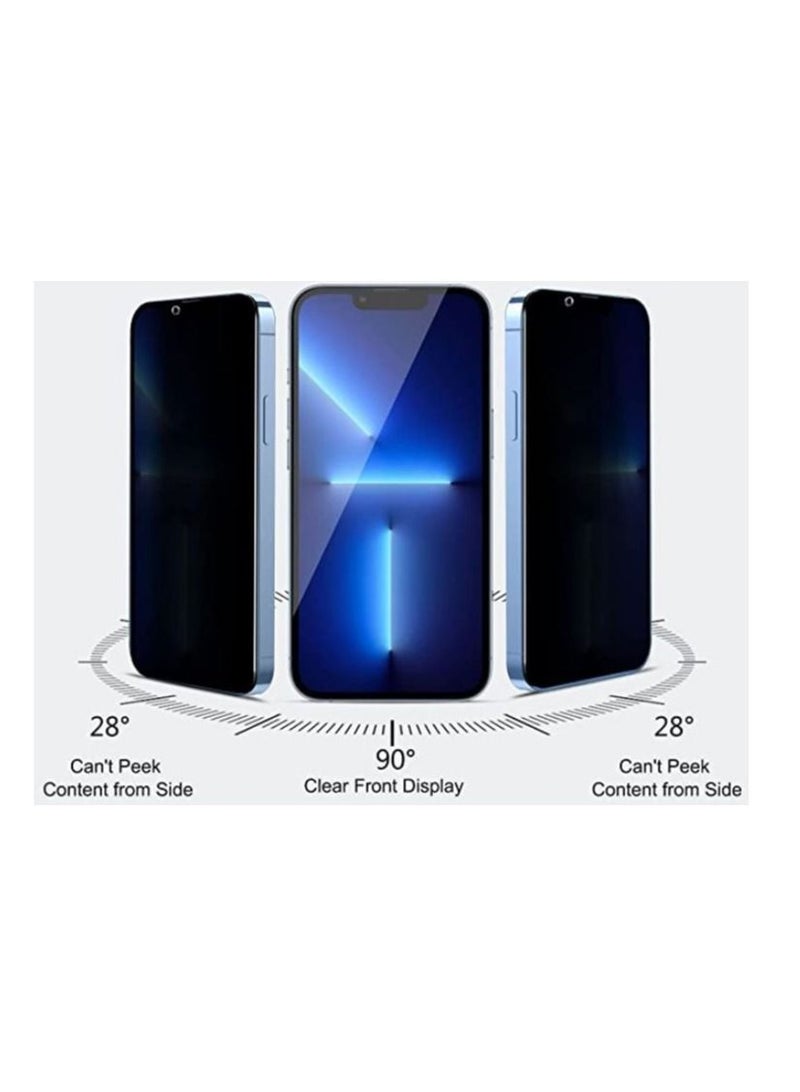 موكوم الخصوصية 5D حامي الشاشة الزجاج المقسى لابل اي فون 13 برو ماكس الأسود