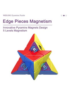 MoYu Jiezz Moyu Weilong Pyraminx 2022 With 48 Magnets Maglev Pyramid Speed Cube Visible Magnetism Adjusting System Elasticity Adjustable Speed Cube Stickerless Triangle Cube  - Image 3