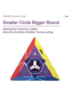 MoYu Jiezz Moyu Weilong Pyraminx 2022 With 48 Magnets Maglev Pyramid Speed Cube Visible Magnetism Adjusting System Elasticity Adjustable Speed Cube Stickerless Triangle Cube  - Image 4